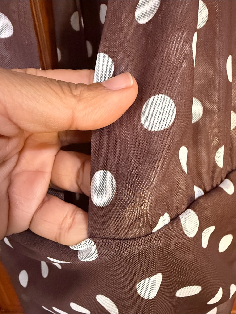 Caroline Constas Brown and White Polka Dot Halter Midi Dress - Picture 3 of 7